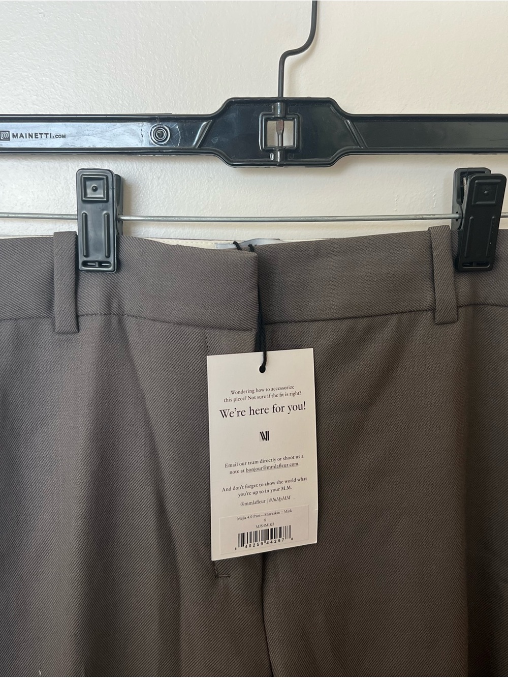 MM Lafleur Tailored High-Rise Straight-Leg Pants - Mink - Picture 6 of 6